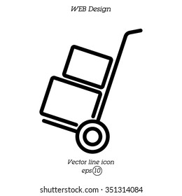 Web line icon. Trolley