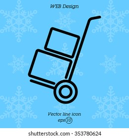 Web line icon. Trolley