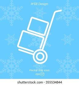 Web line icon. Trolley