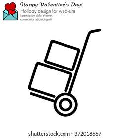 Web line icon. Trolley
