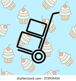 Web line icon. Trolley