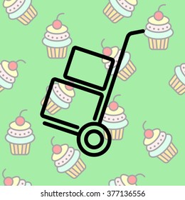 Web line icon. Trolley