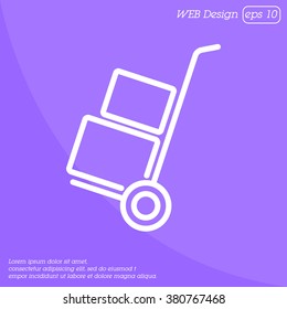 Web line icon. Trolley