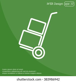 Web line icon. Trolley