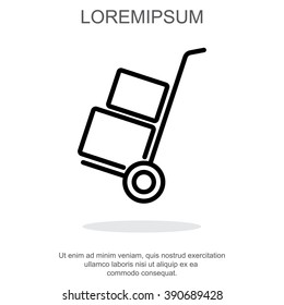 Web line icon. Trolley