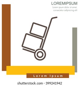 Web line icon. Trolley