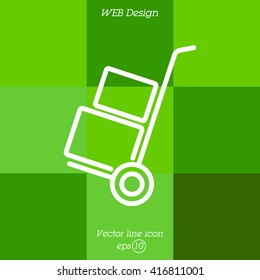 Web line icon. Trolley
