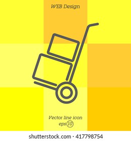 Web line icon. Trolley
