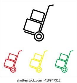 Web line icon. Trolley