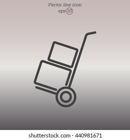 Web line icon. Trolley