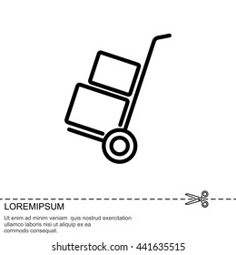 Web line icon. Trolley