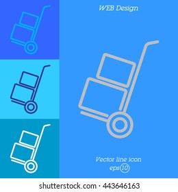 Web line icon. Trolley