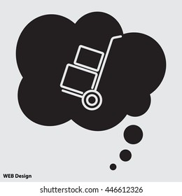 Web line icon. Trolley