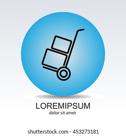 Web line icon. Trolley