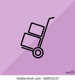 Web line icon. Trolley