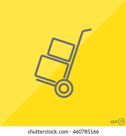 Web line icon. Trolley