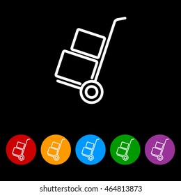 Web line icon. Trolley
