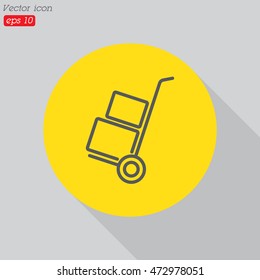 Web line icon. Trolley