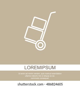 Web line icon. Trolley