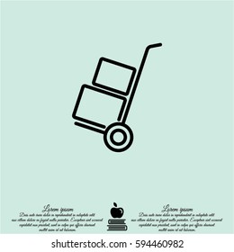 Web line icon. Trolley
