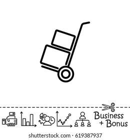 Web line icon. Trolley