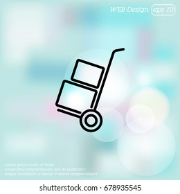 Web line icon. Trolley