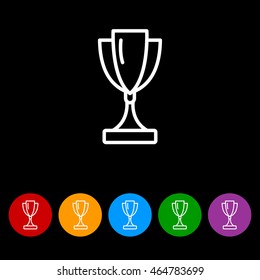 Web line icon. Trophy cup
