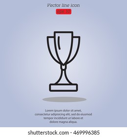 Web line icon. Trophy cup