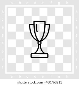 Web line icon. Trophy cup