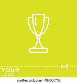 Web line icon. Trophy cup