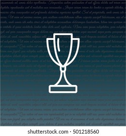 Web line icon. Trophy cup