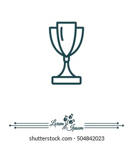 Web line icon. Trophy cup