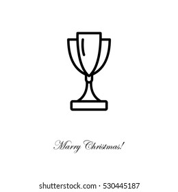 Web line icon. Trophy cup