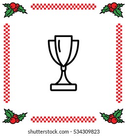 Web line icon. Trophy cup