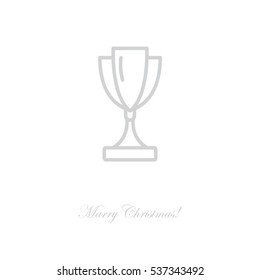 Web line icon. Trophy cup