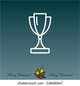 Web line icon. Trophy cup