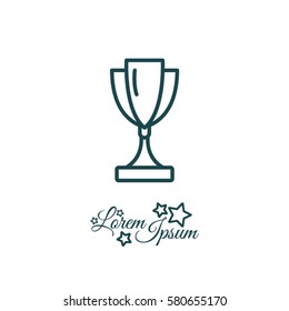Web line icon. Trophy cup