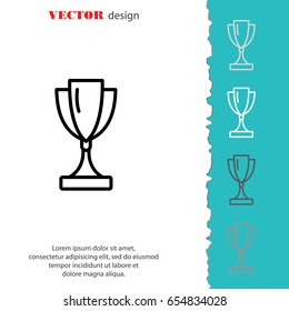 Web line icon. Trophy cup
