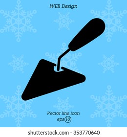 Web line icon. Trowel