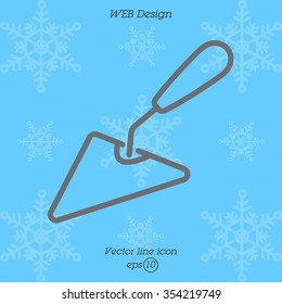 Web line icon. Trowel