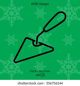 Web line icon. Trowel