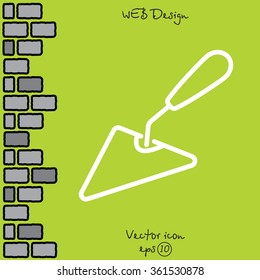 Web line icon. Trowel