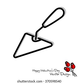 Web line icon. Trowel