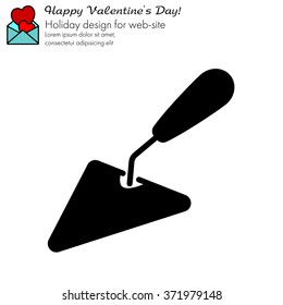 Web line icon. Trowel