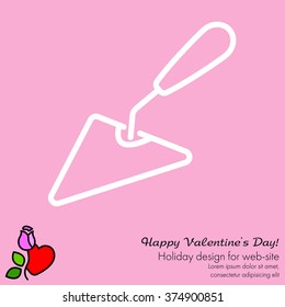 Web line icon. Trowel