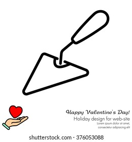 Web line icon. Trowel