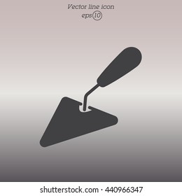 Web line icon. Trowel