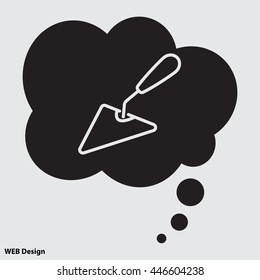 Web line icon. Trowel