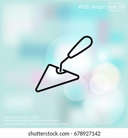 Web line icon. Trowel