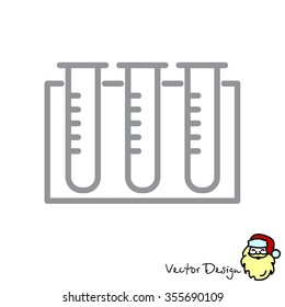Web line icon. Tubes, medical research